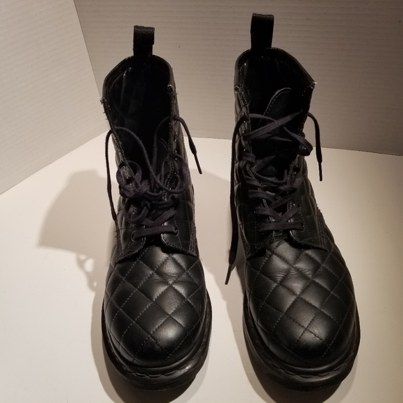 Dr. Martens black Coralie Quilted Combat Boots. - Picture 4 of 9